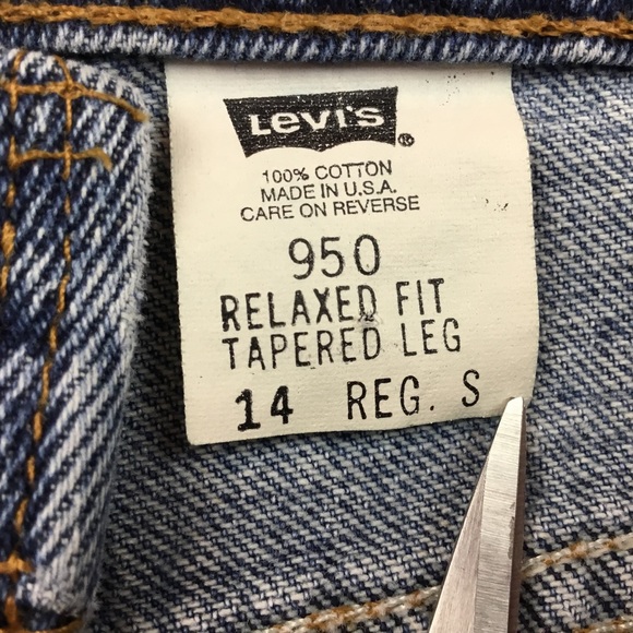 VERY RARE VINTAGE LEVI’S 950 Orange Tab Relaxed Fit Tapered Leg Jeans - Picture 10 of 15